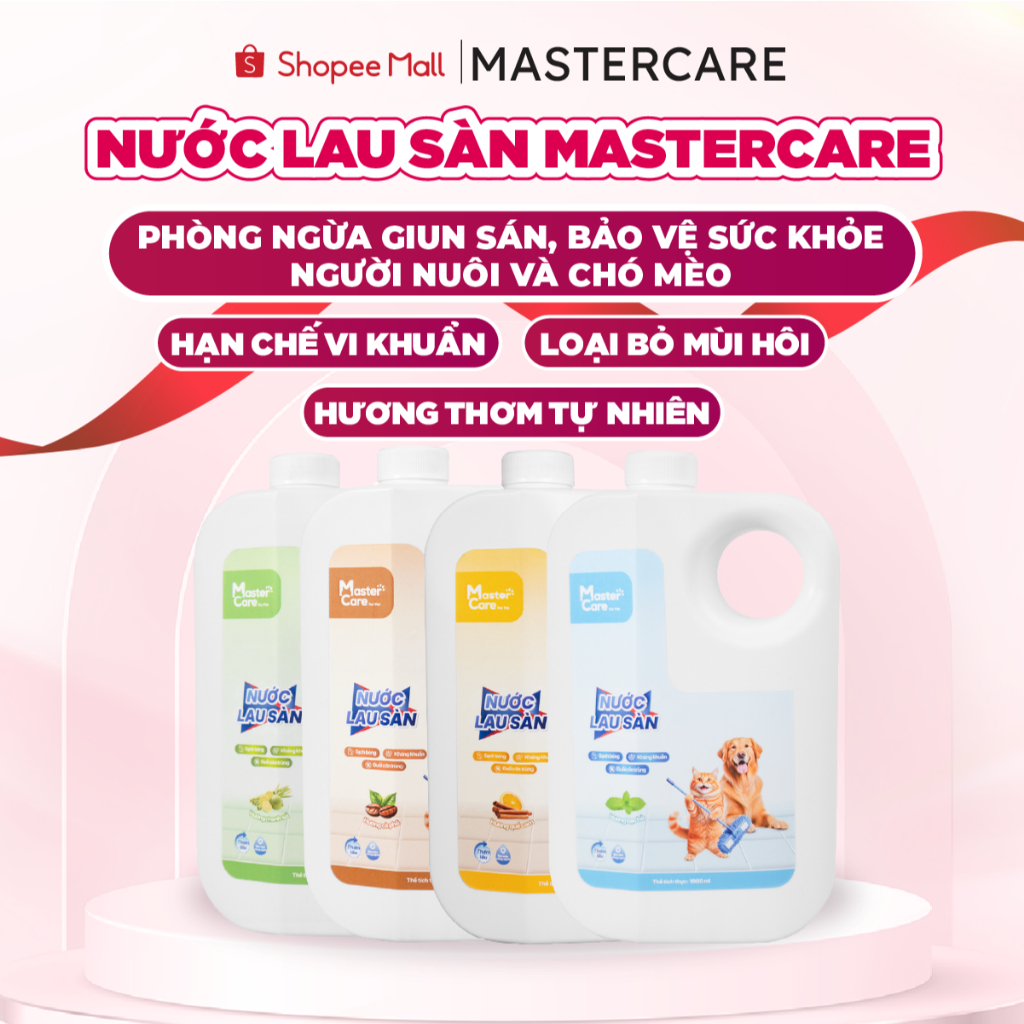Nước lau sàn phòng ngừa lây giun sán sang người 1 Lít Mastercare
