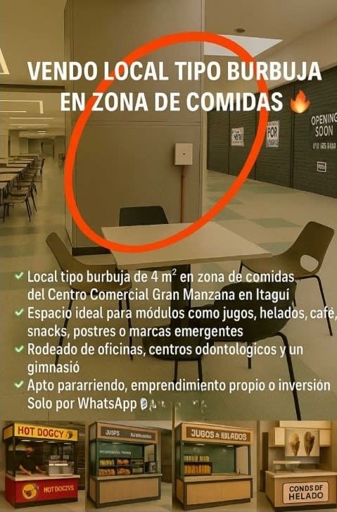 Local comercial tipo burbuja en CC Gran Manzana, Itagüí - 1