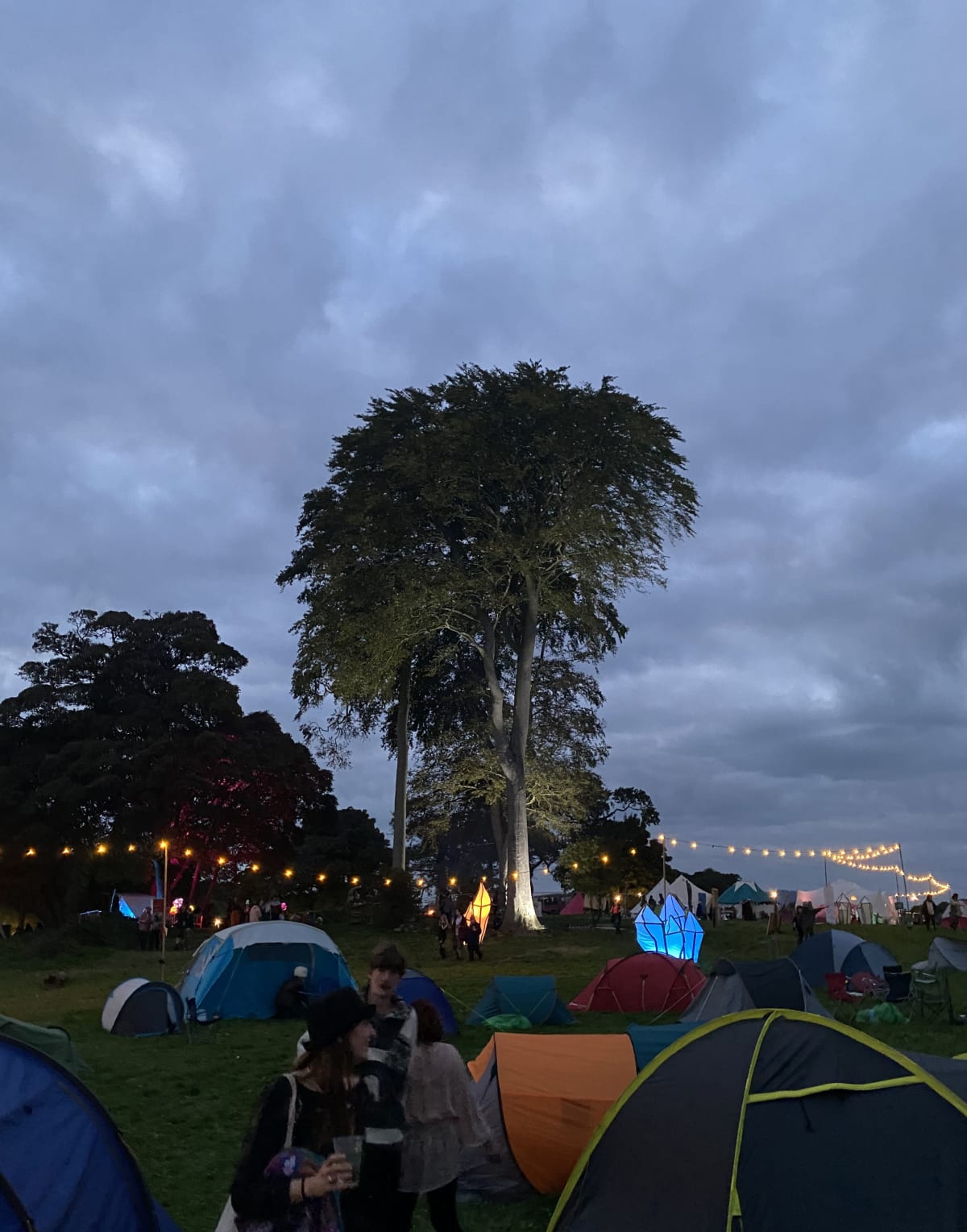 Campsite at night