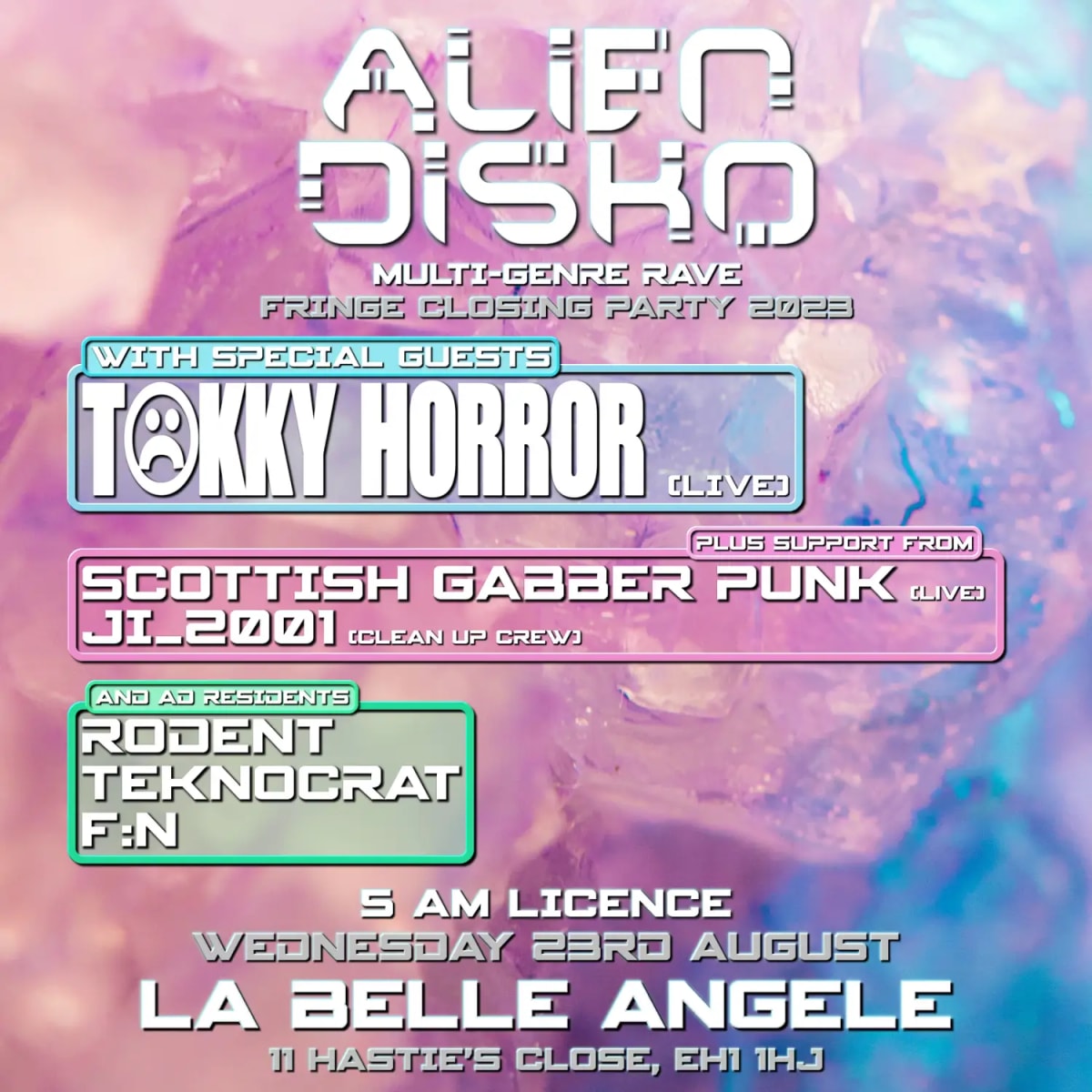 Alien Disko Fringe with TOKKY HORROR @ La Belle Angele