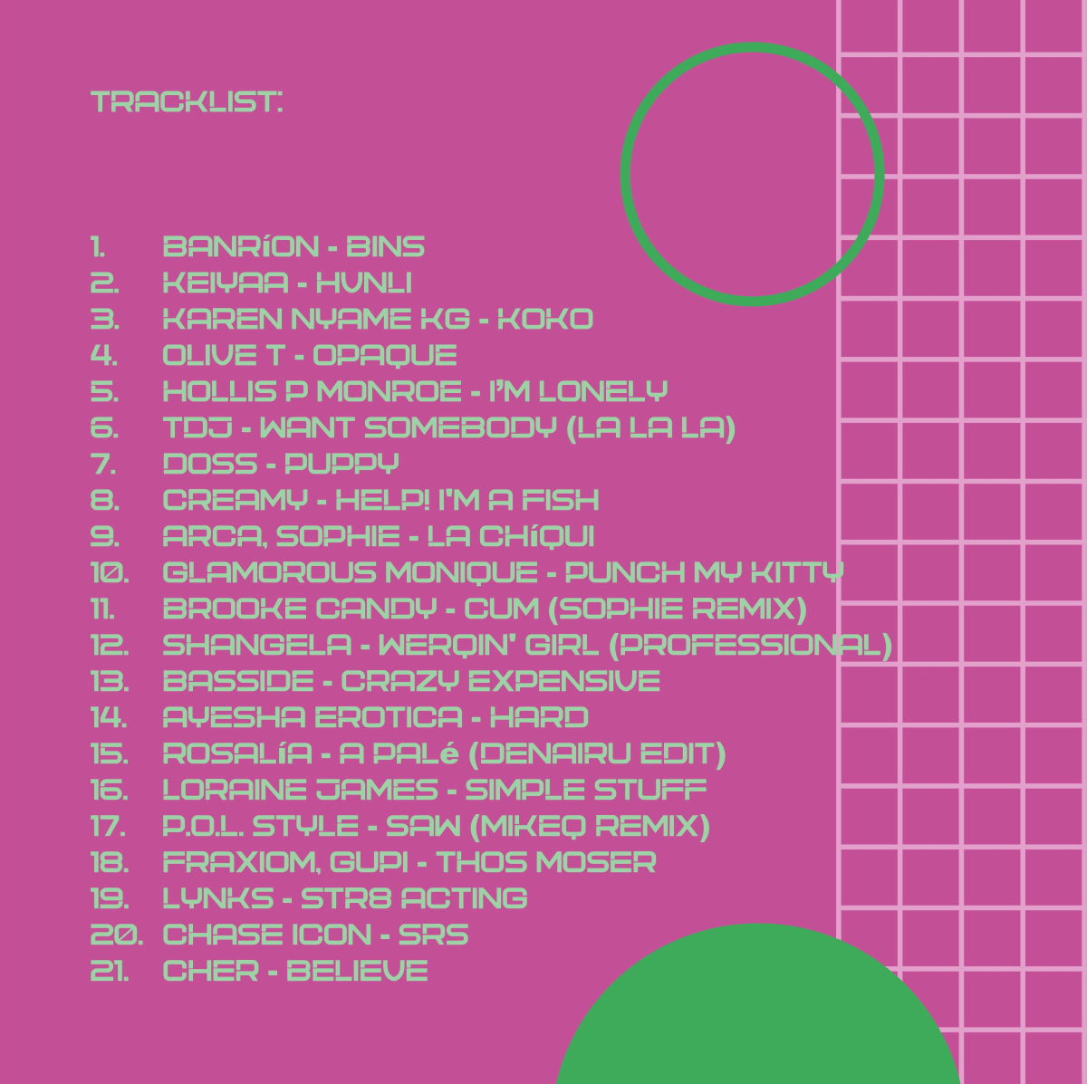Jack Ward tracklist