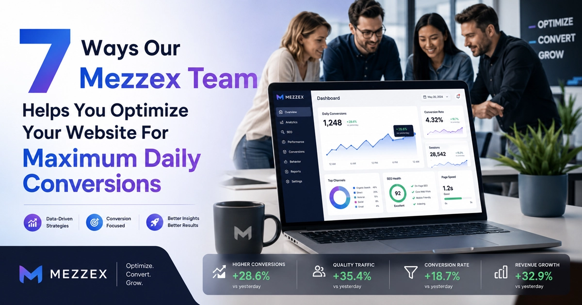 7 Ways Our Mezzex Team Helps You Optimize Your Website For Maximum Daily Conversions