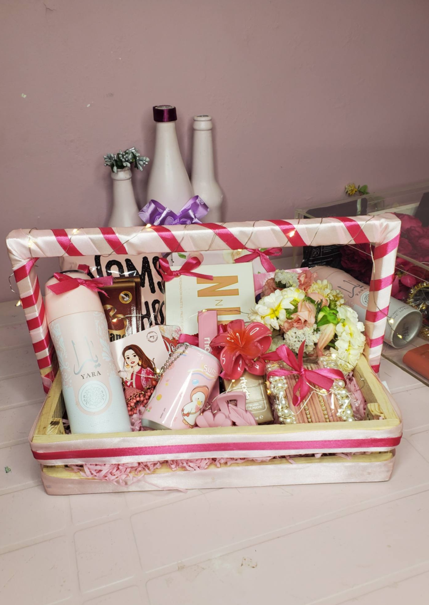 Pink themed Basket