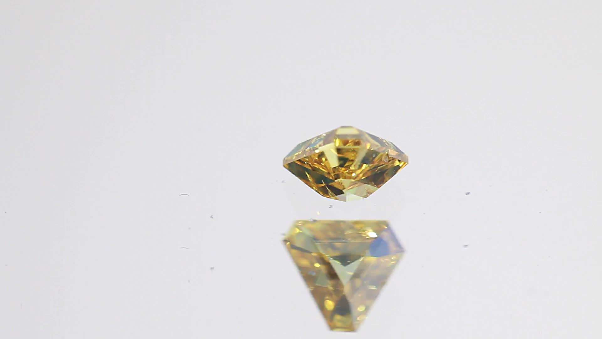Natural Yellow Diamond Triangle 0.42 ct Polished