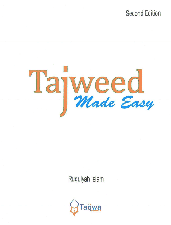 Tajweed Made Easy Book