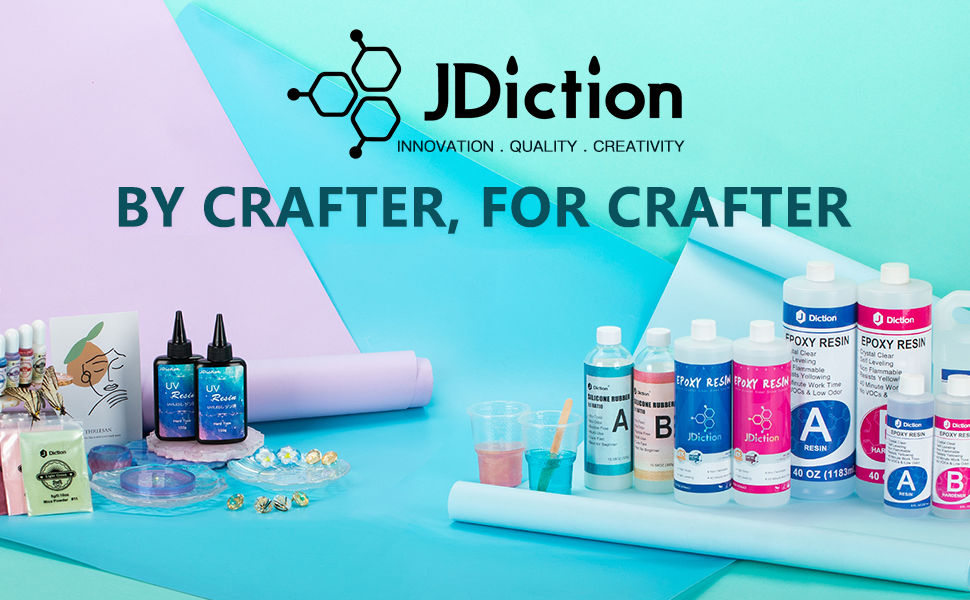 JDiction Crystal Clear Epoxy Resin 16oz, 2 Part Epoxy Casting Resin Kit  with Tools