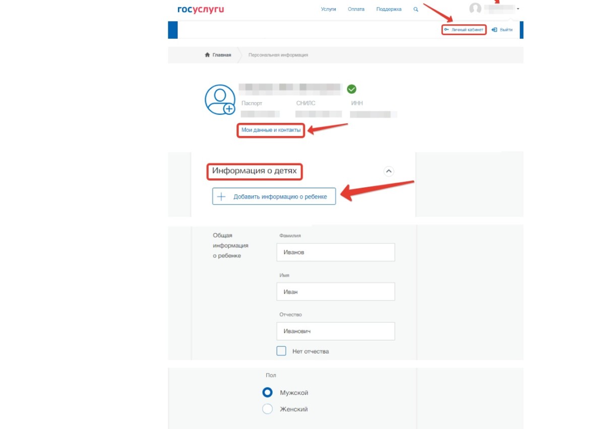 Как сделать гражданство ребенку через госуслуги. Добавить ребенка на госуслугах. Данные ребенка на гос улсугах. Заполнение данных ребенка на госуслугах.