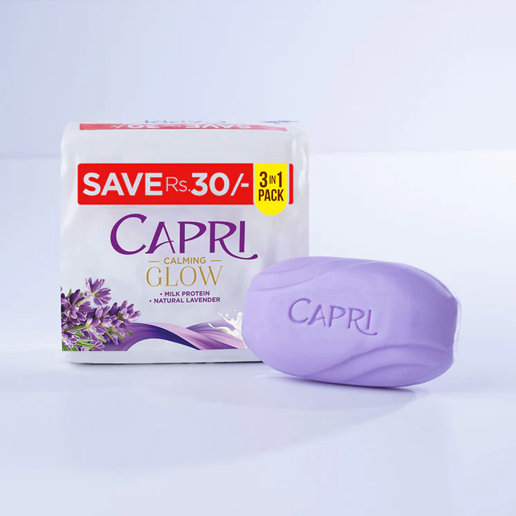 Capri Calming Glow Purple Soap Pack of 3 3 x 120g