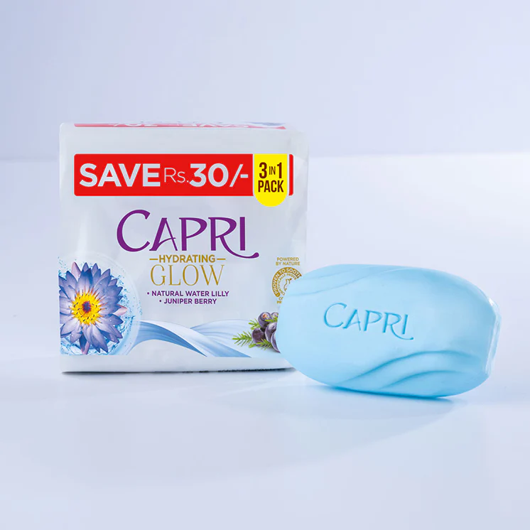 Capri Hydrating Glow Blue Soap Pack of 3 3 x 120g