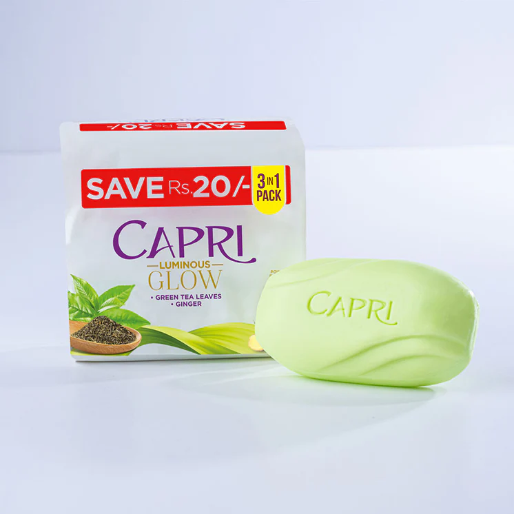 Capri Luminous Glow Green Soap Pack of 3 3 x 120g