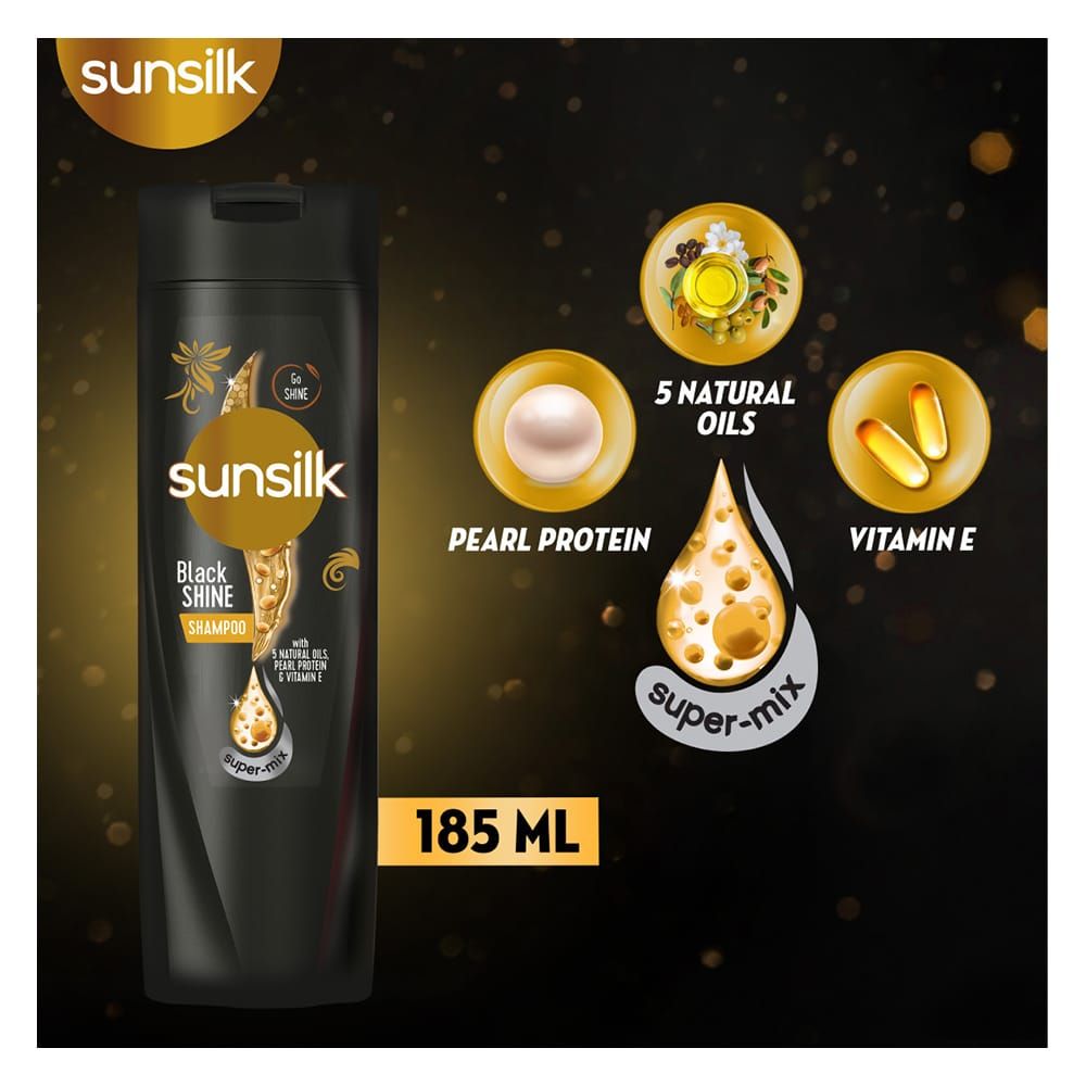 Sunsilk Black Shine Shampoo 185ml