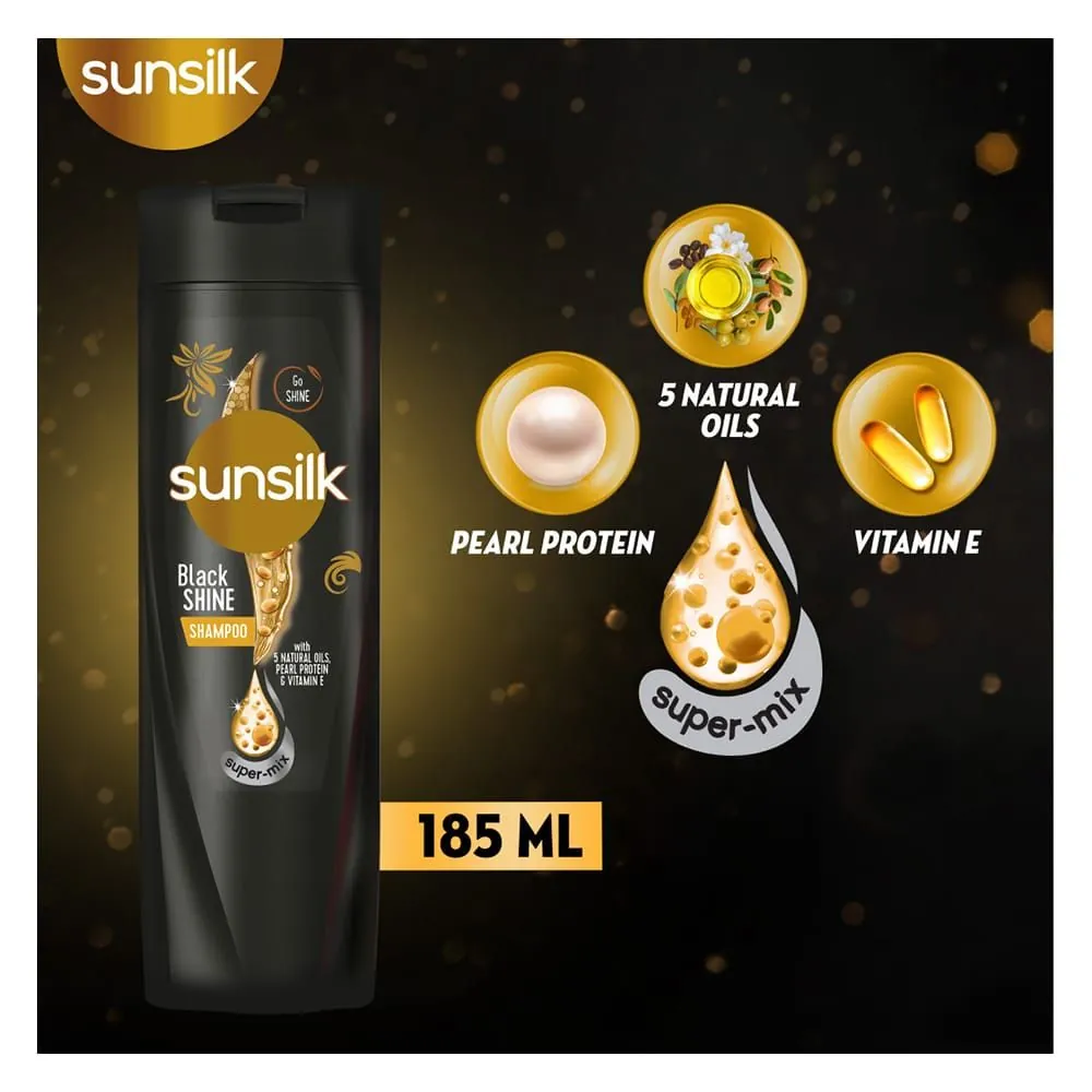 Sunsilk Black Shine Shampoo 185ml