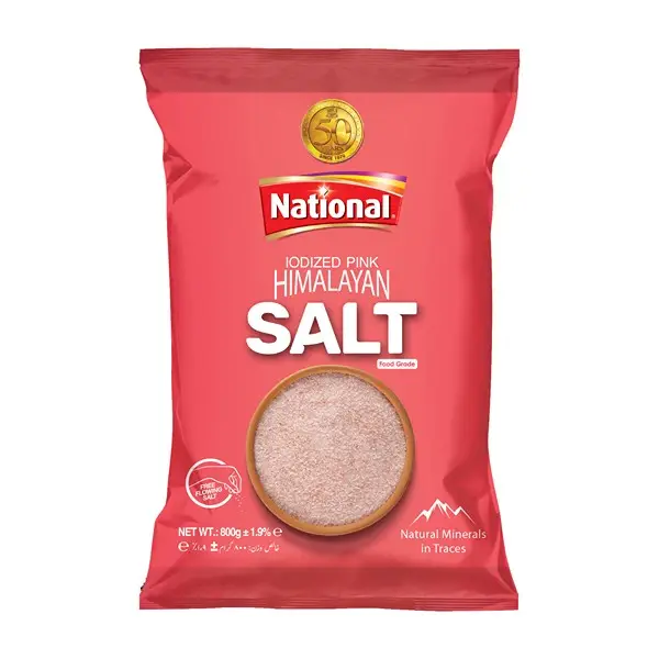 National Iodized Pink Himalayan Salt(نیشنل آئیوڈائزڈ پنک ہمالیئن نمک) 800g