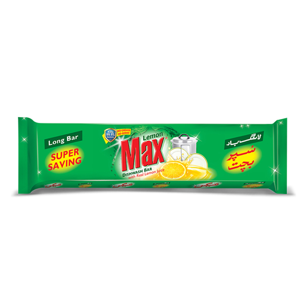 Lemon Max Long Dishwash Bar 265g