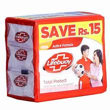 Lifebuoy Total Protect Red Soap Trio Pack 3 x 128g