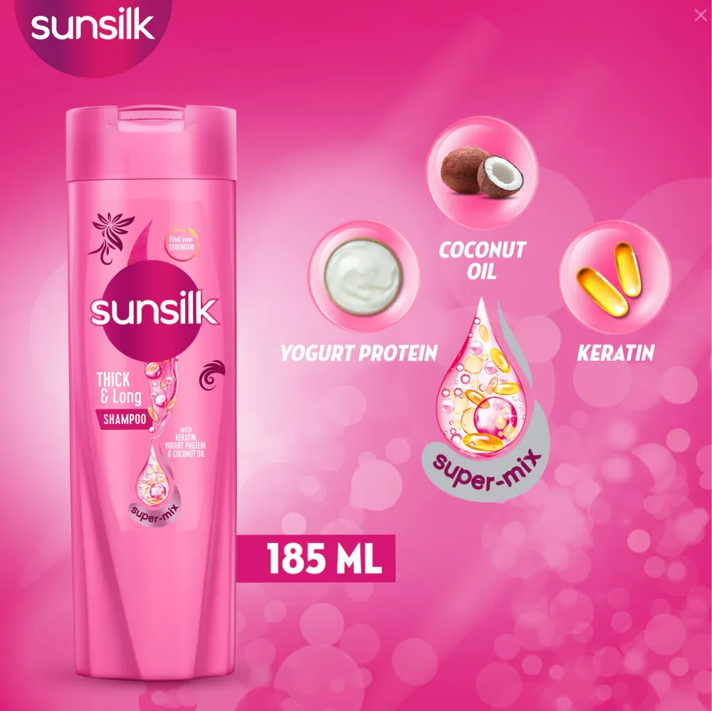 Sunsilk Thick & Long Shampoo 185ml