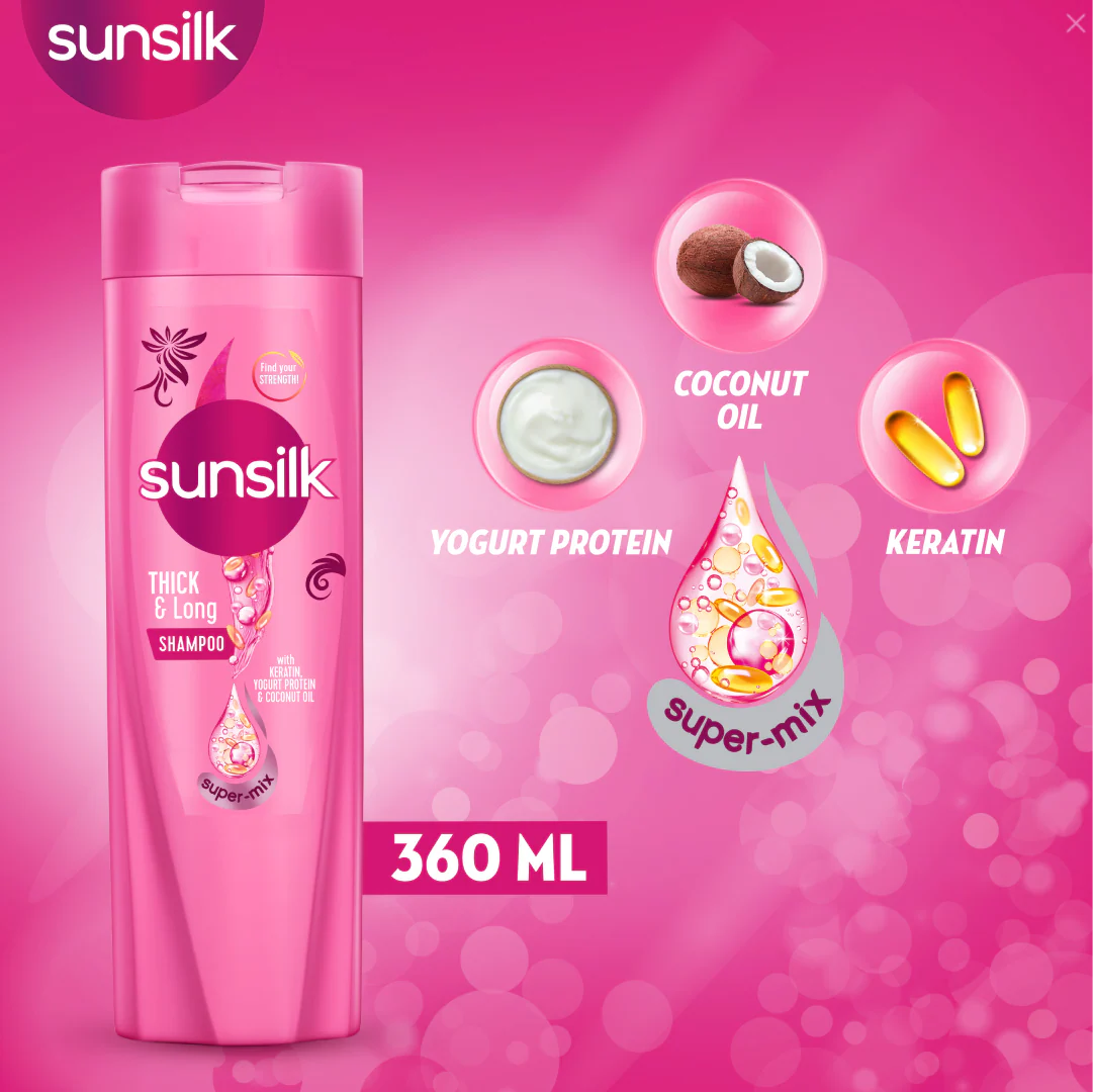 Sunsilk Thick & Long Shampoo 360ml