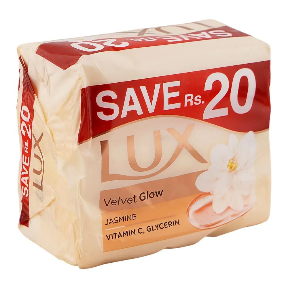 Lux Velvet Glow Jasmine White Soap Trio Pack 3x128g