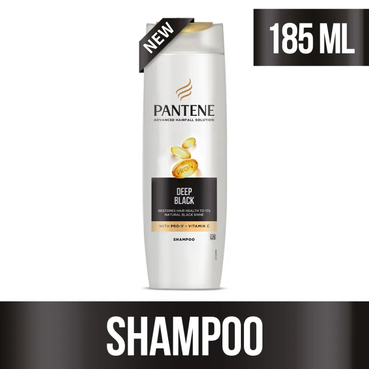 Pantene Deep Black Shampoo 185ml