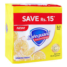 Safeguard Lemon Fresh Soap Pack(سیف گارڈ لیمن فریش صابن پیک) 3 x 125g