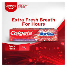 Colgate MaxFresh Spicy Fresh Toothpaste(کولگیٹ میکس فریش اسپائسی فریش ٹوتھ پیسٹ) 75g