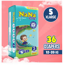 Nana Smarty Baby Diapers XL Size 5 36pcs
