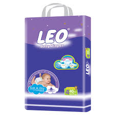 Leo Baby Diapers Large Size 4 40pcs