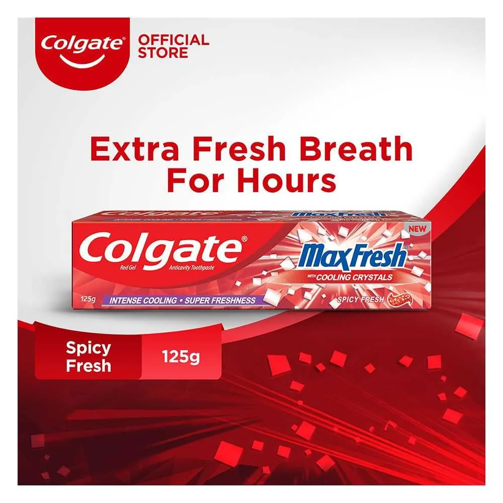Colgate MaxFresh Spicy Fresh Toothpaste(کولگیٹ میکس فریش اسپائسی فریش ٹوتھ پیسٹ) 125g
