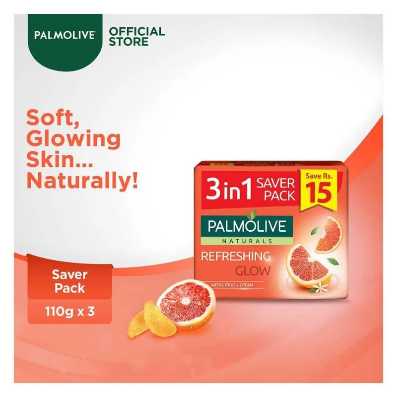 Palmolive Naturals Refreshing Glow Soap Pack 3x130g