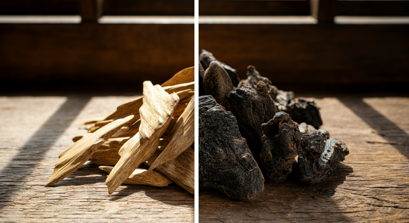 沈香の木 vs 沈香 比較