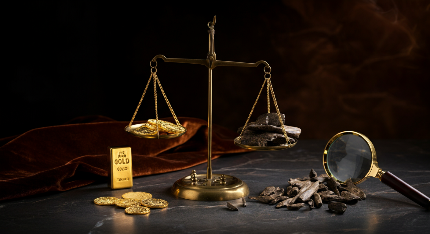 沈香価格と希少性インフォグラフィック