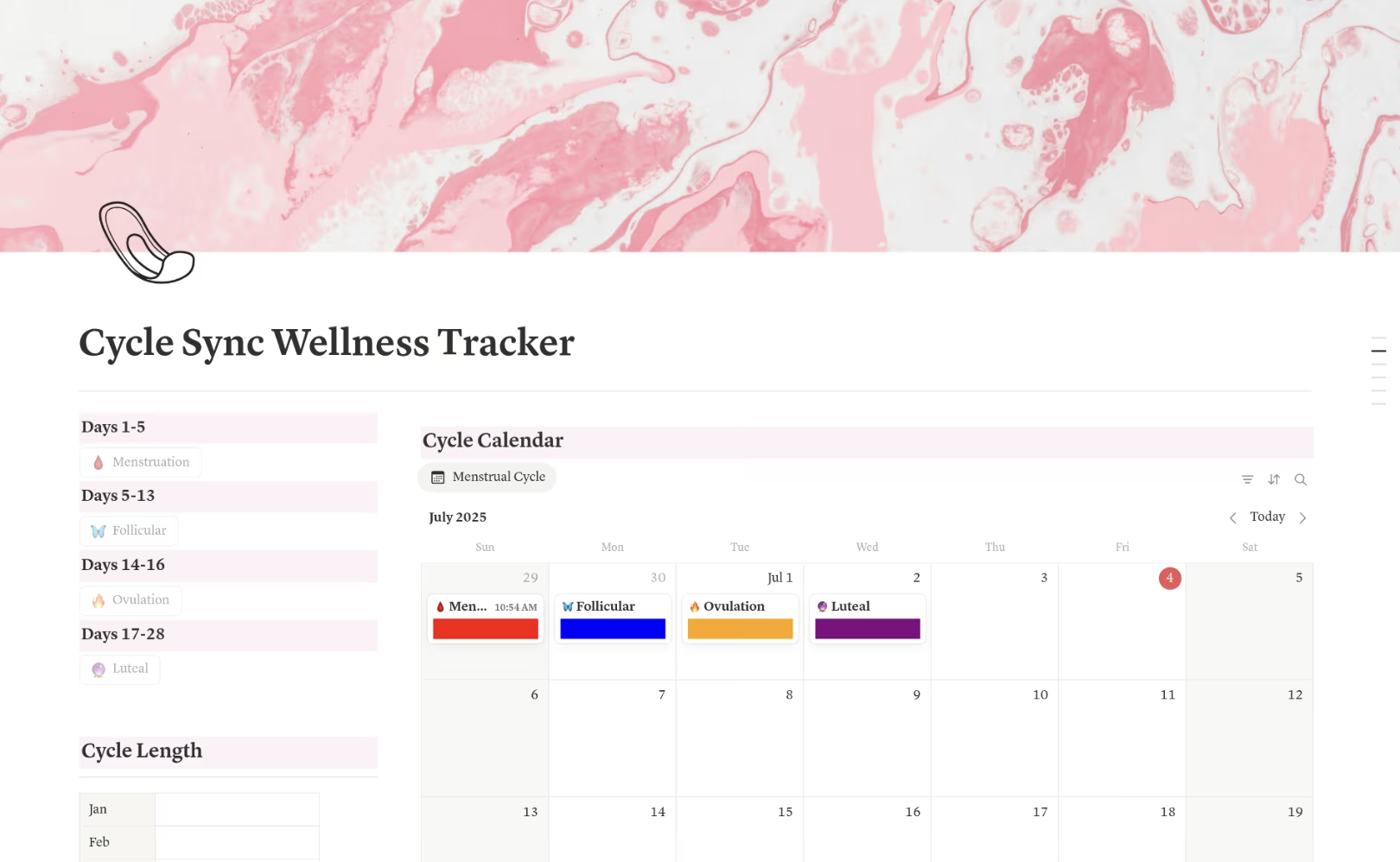 Cycle Sync Wellness Tracker