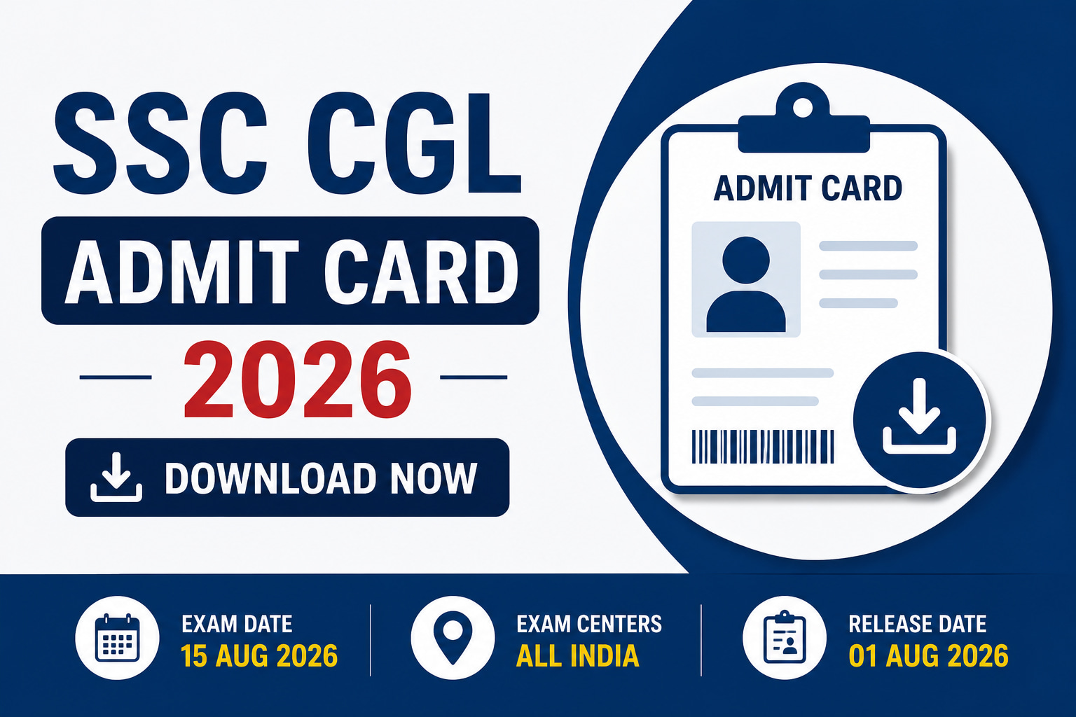 SSC CGL Admit Card 2026 Download Online