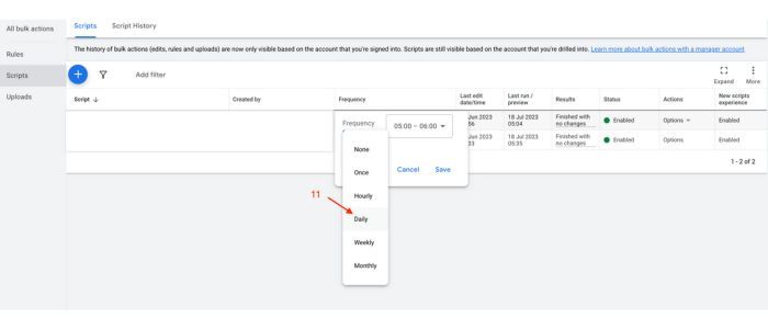 Как да настроите и стартирате скриптове за реклами в Google