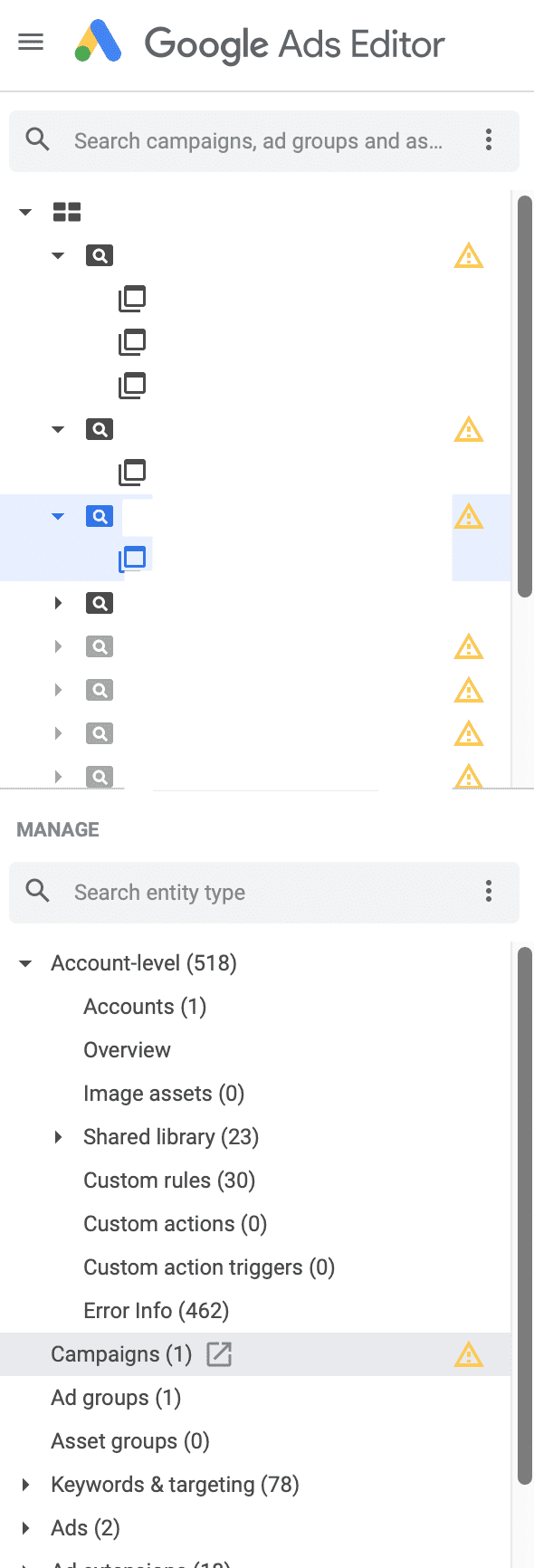 Google Ads Editor