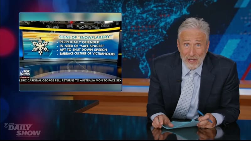 Jon Stewart Mocks MAGA’s Victimhood Over Bad Bunny Halftime Performance