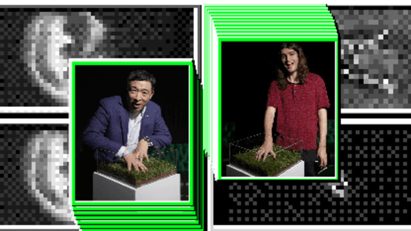 Touching Grass at the Andrew Yang Party