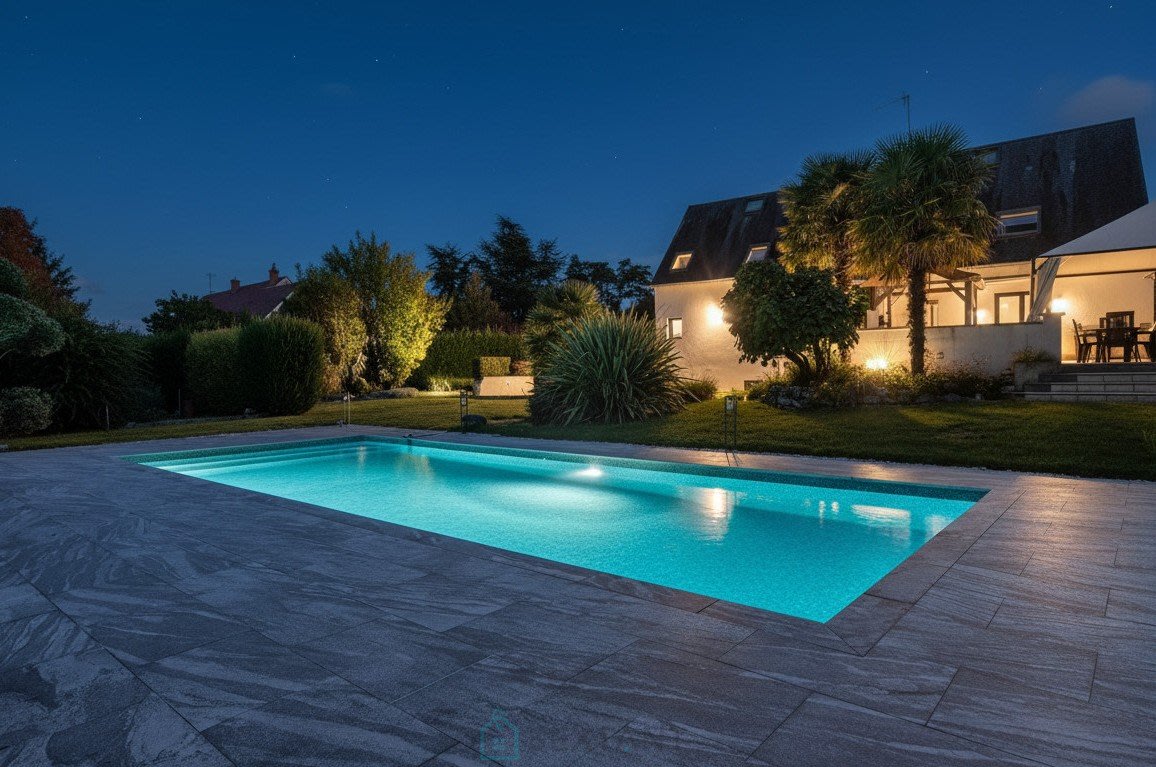 Belles prestations : Maison 5 chambres, garage, piscine, jardin paysagé