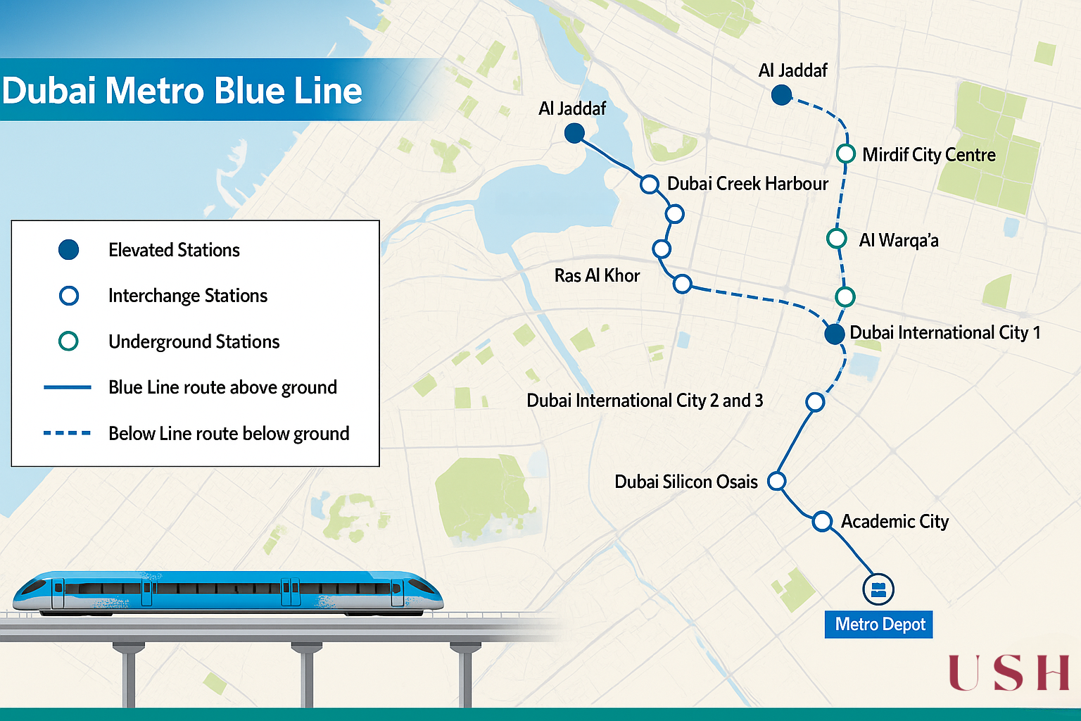 Dubai Blue Line Metro a Catalyst for Smart Urban Growth