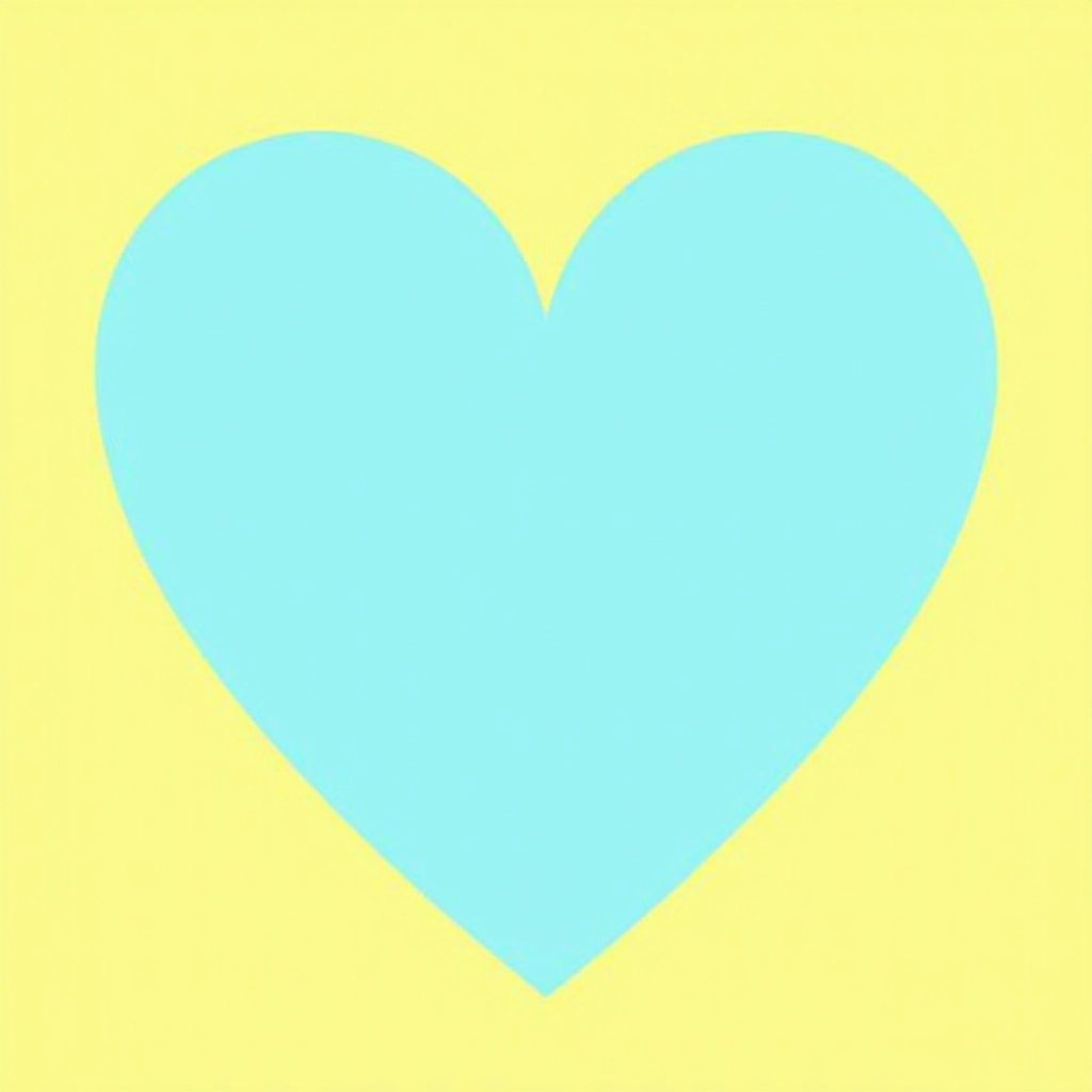 Create an image with a large blue heart outline. Inside the heart, place the text: "Nothing beats a sunny brunch with friends" in a playful, bold font. Use a light yellow background for a cheerful vibe.