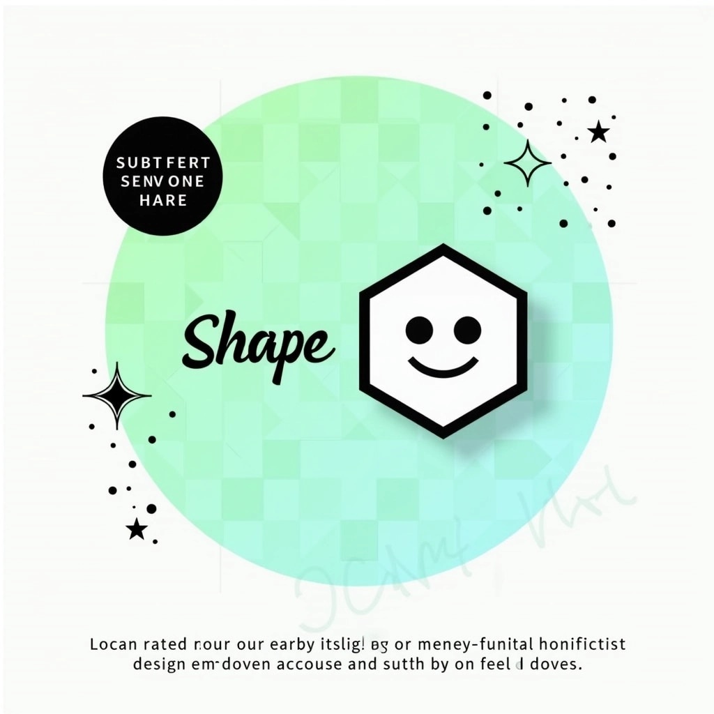 1. **Shape Variation**: Change the main shape from circular to a hexagon.
2. **Color Scheme**: Alter the color palette from black and white to a gradient of blue to green.
3. **Graphic Elements**: Replace any icons within the design with abstract geometric shapes, such as triangles or lines.
4. **Typography**: Use a sans-serif font with rounded edges instead of harsh lines, and opt for a playful tone in the text instead of a formal one.
5. **Background Texture**: Introduce a subtle texture, like a light fabric or grain, to the background instead of a flat color.
6. **Borders**: Remove any inner borders and replace outer borders with soft, rounded outlines.
7. **Additional Features**: Incorporate small decorative elements like dots or stars around the main design to add visual interest.
8. **Size Proportions**: Adjust the proportions of the graphic elements to create a more asymmetrical layout.
9. **Remove Brand References**: Ensure any text indicating brand identity is omitted and replaced with generic descriptors or placeholders.
10. **Overall Feel**: Aim for a more playful and modern look, contrasting the original serious tone.
