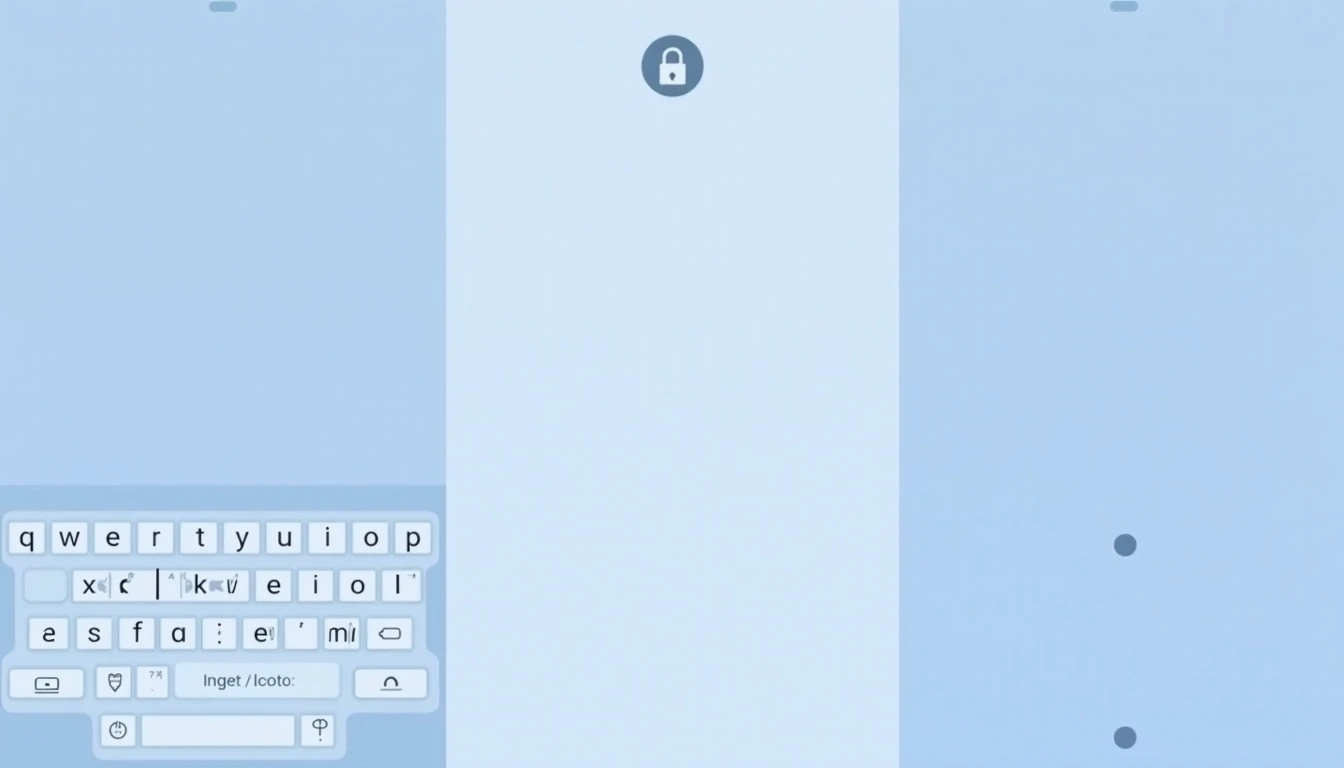 **Design Breakdown:**
- **Screen Shape:** Rectangular, with slightly rounded corners.
- **Background Color:** Light gray or white for the main screen background.
- **Text Area:** Centered text prompt at the top, stating "Enter passcode to unlock" instead of PIN/password.
- **Attempts Remaining:** Display "10 / 10 attempts remaining" below the prompt.
- **Input Box:** A clear text input field with a thin border, where the user can type the passcode.
- **Keyboard Layout:** QWERTY keyboard at the bottom, with a minimalistic design—white keys and gray letters.
- **Emergency Option:** A button labeled "Help" instead of "Emergency call," situated below the text input field.
**Additional Features:**
- **Notification Icon:** Include a simple lock icon next to the text prompt.
- **Color Theme:** Use a blue and white color scheme for a fresh look.