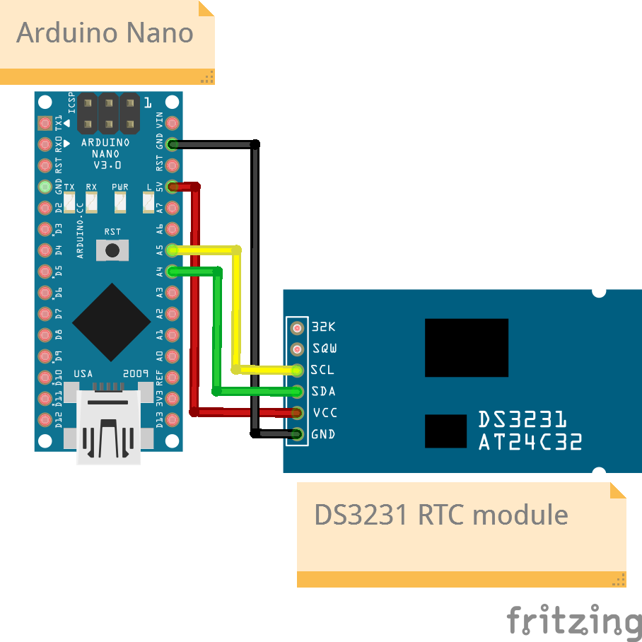 Nano RTC Fritzing
