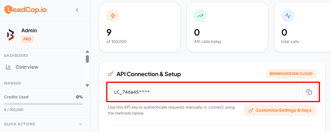 Domain-locked keys