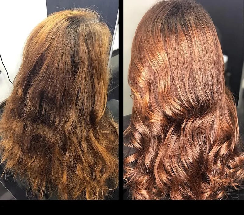 Úprava poškodených vlasov a farbenie