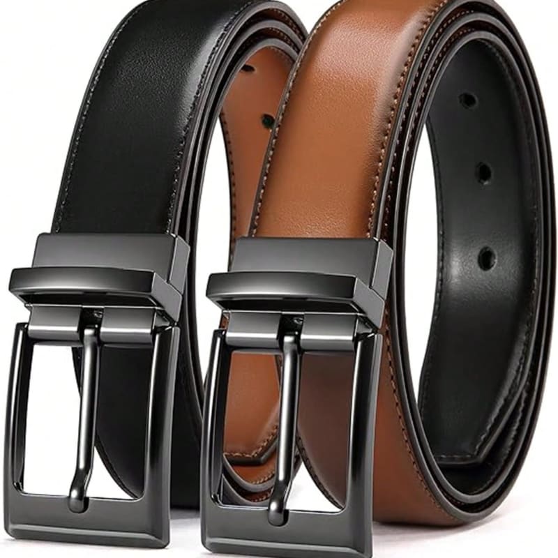 Ceinture double face avec boucle noire