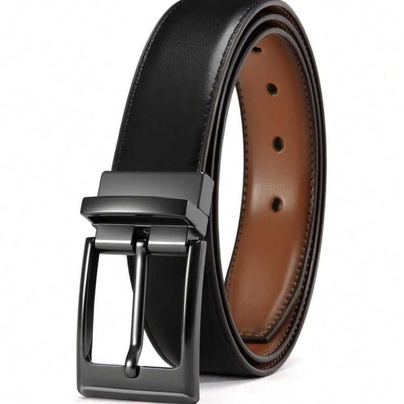 Ceinture double face avec boucle noire