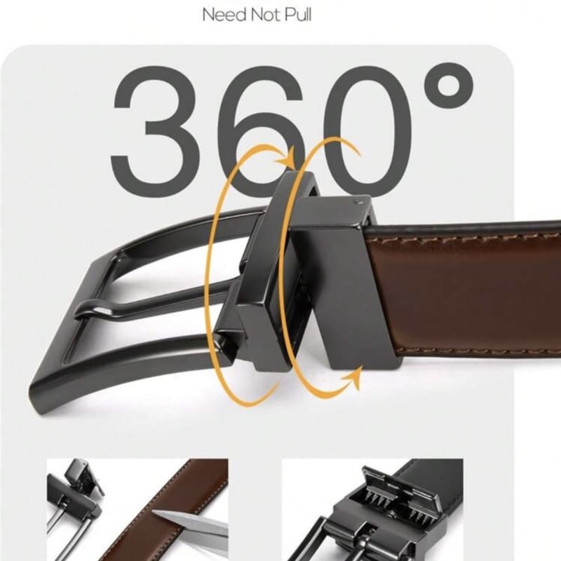 Ceinture double face avec boucle noire