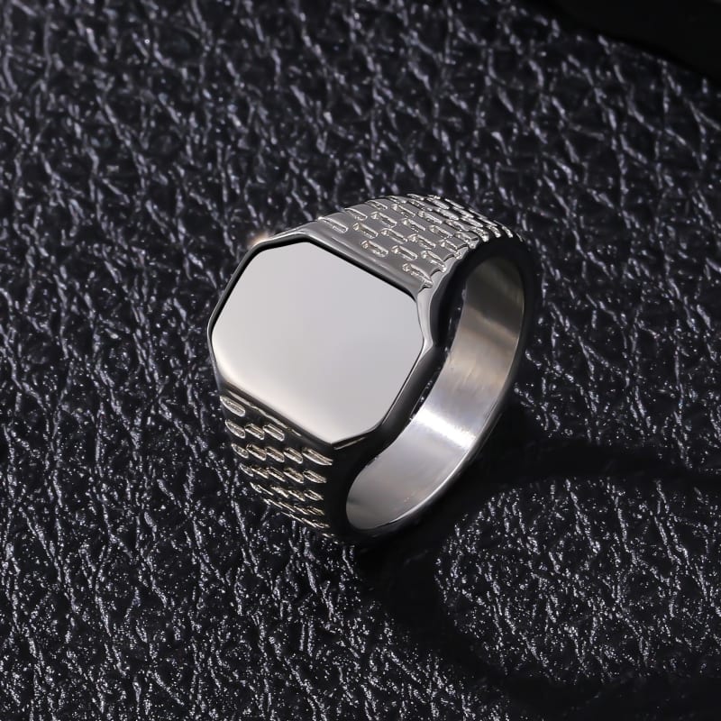 Bague avec forme rectangulaire