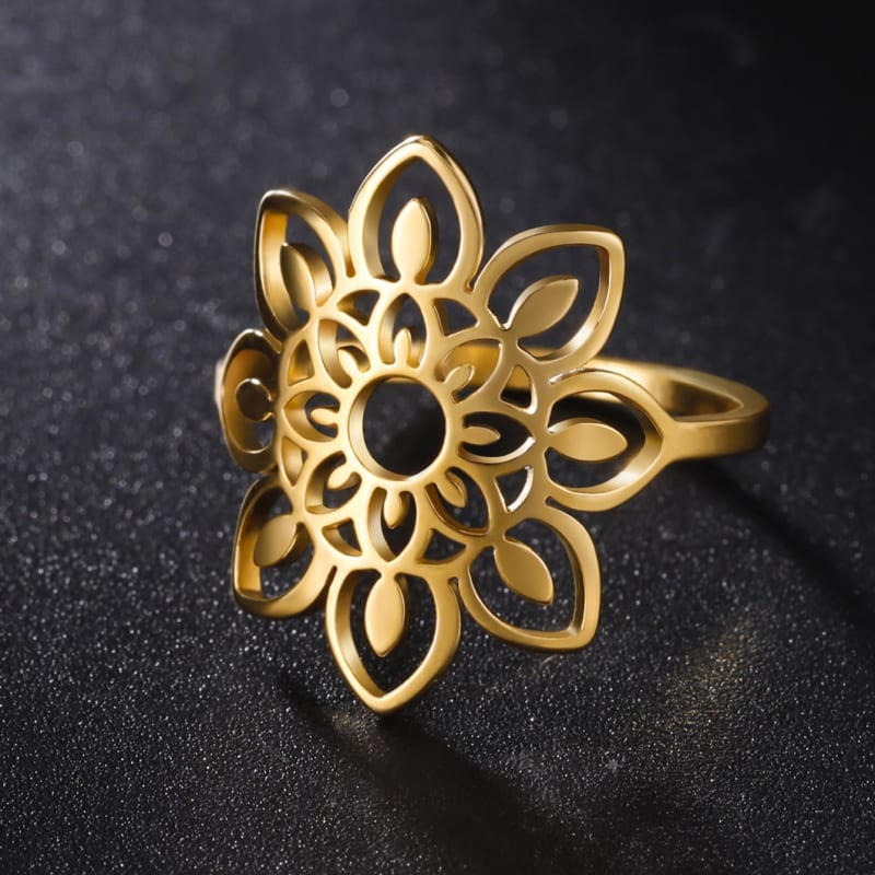Bague motif fleur